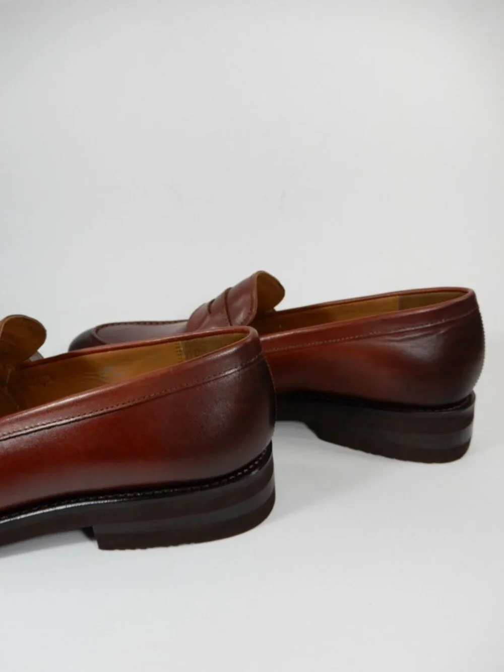 ALLEN EDMONDS Damon Penny Loafers Shoes Men's Size 10 D Chili Brown Leather NEW